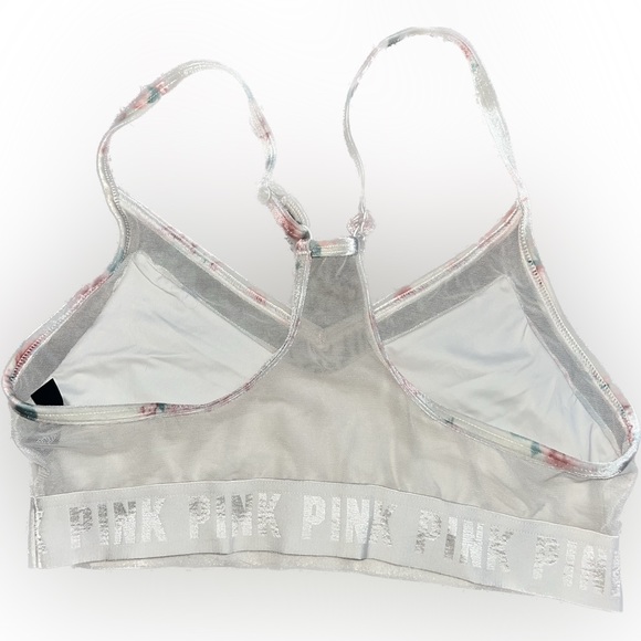 Victoria’s Secret PINK Sport Velvet Floral Sports Bra - Picture 2 of 5